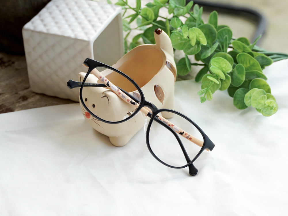K-DESIGN動物聯萌 | 蹭蹭小時光 方框眼鏡 | 焦糖布丁色