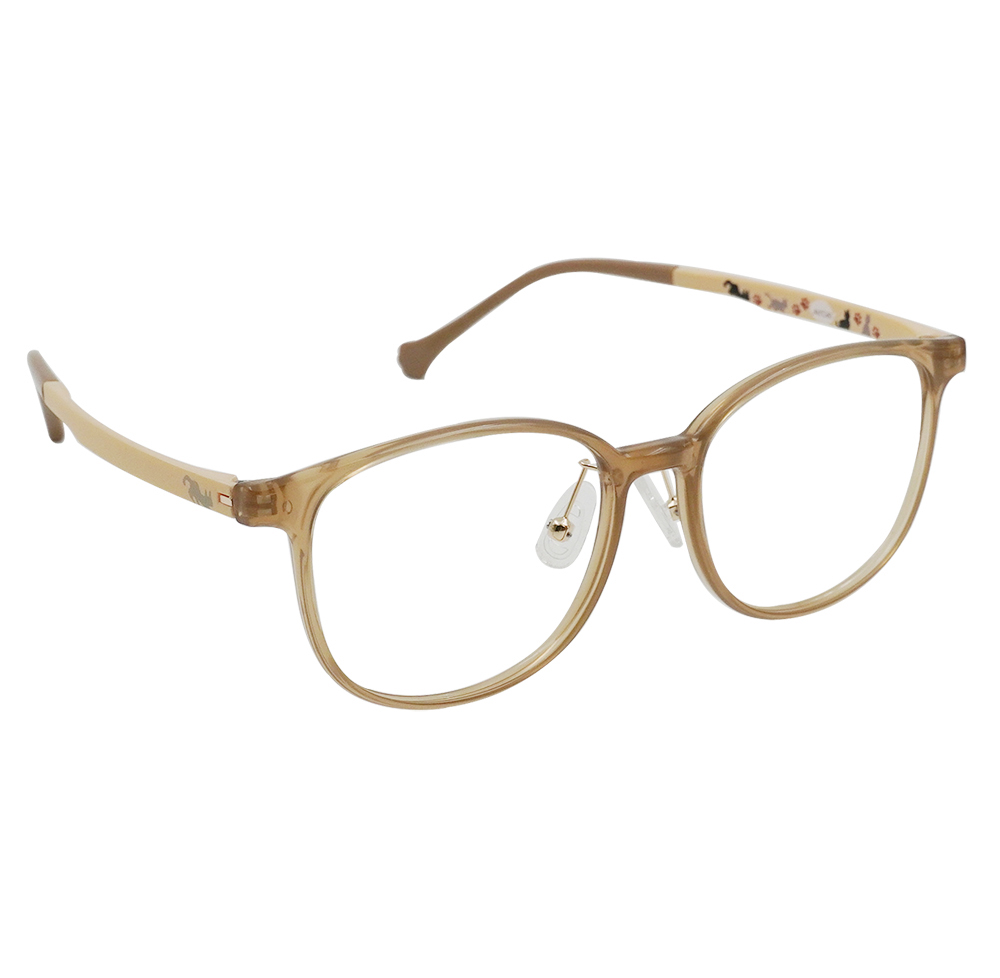 K-DESIGN動物聯萌 | 蹭蹭小時光 方框眼鏡 | 麥穗棕