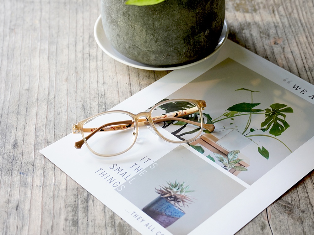 K-DESIGN動物聯萌 | 蹭蹭小時光 方框眼鏡 | 麥穗棕