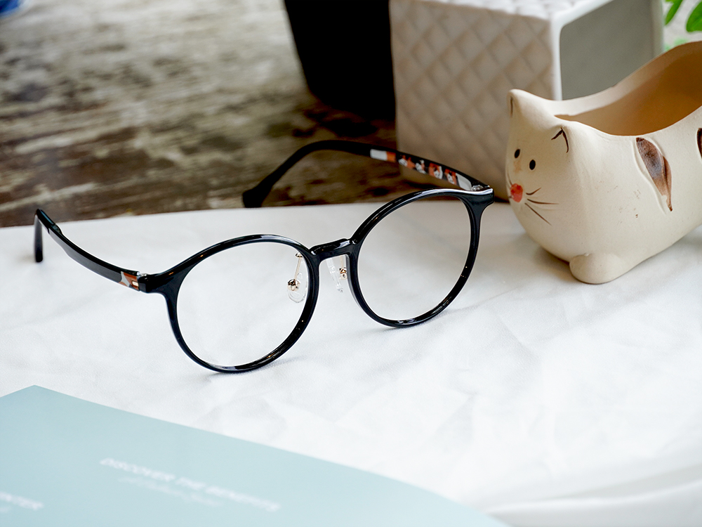 K-DESIGN動物聯萌  | 三花日常 圓框眼鏡 | 鋼琴黑