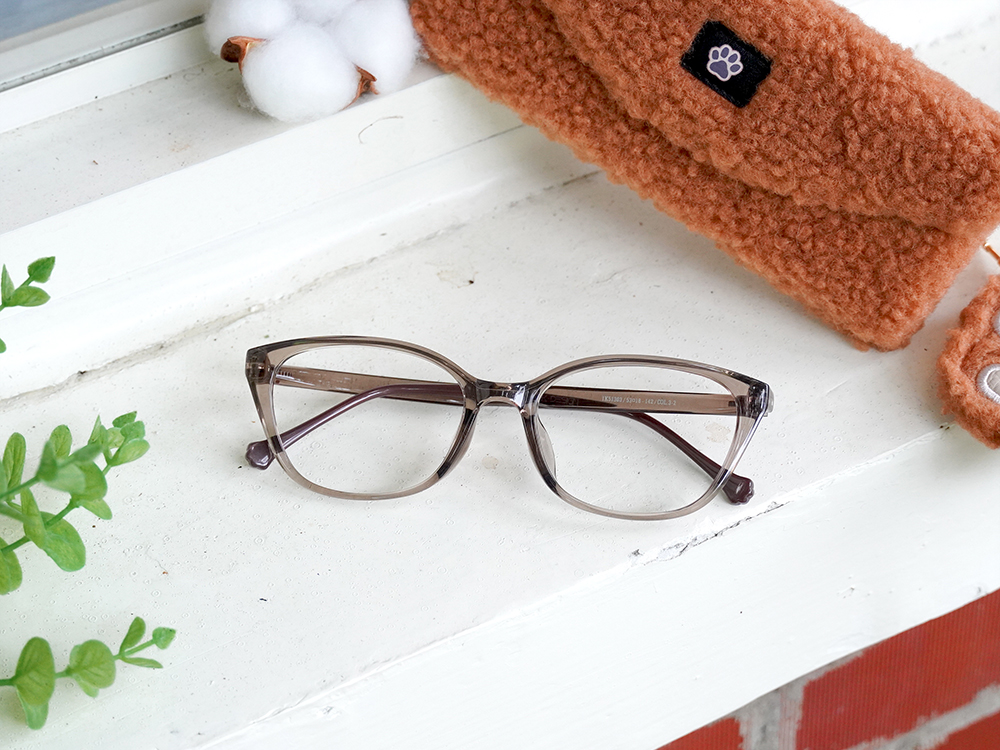 K-DESIGN動物聯萌 | 踩踩印記 方框眼鏡 | 流光棕
