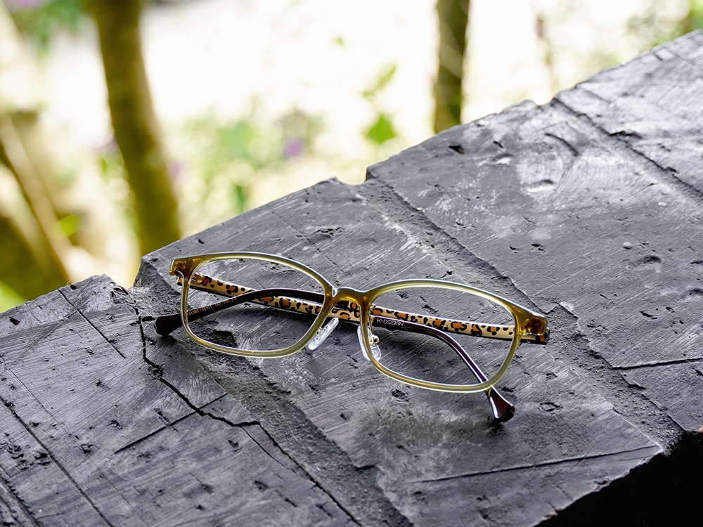 K-DESIGN動物聯萌 | 叢林漫遊 長方框眼鏡 | 透棕