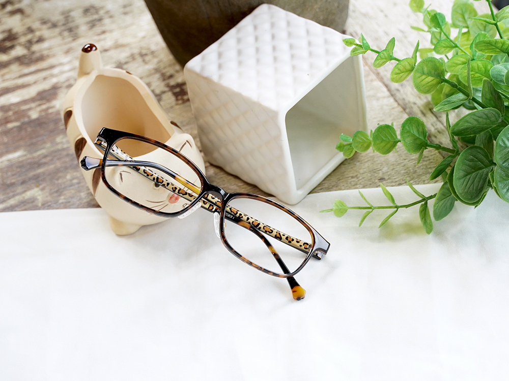 K-DESIGN動物聯萌 | 叢林漫遊 長方框眼鏡 | 森林棕