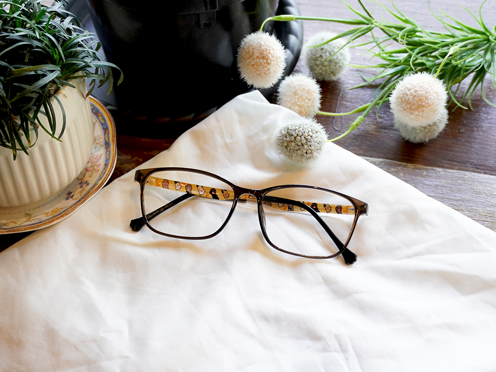 K-DESIGN動物聯萌 | 肉球日記 長方框眼鏡 | 蜜糖棕