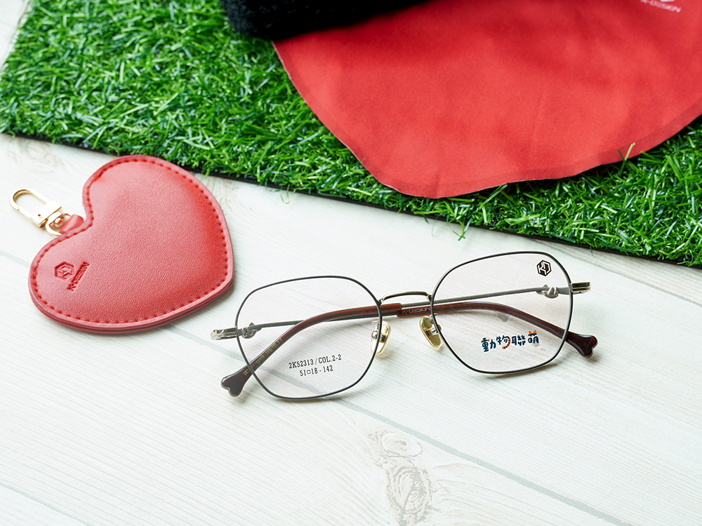 K-DESIGN動物聯萌 | 軟萌無尾熊 多邊框眼鏡 | 日光咖