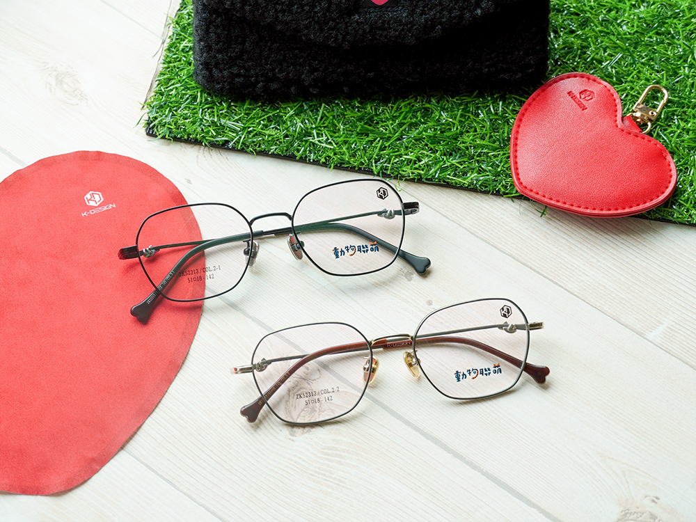 K-DESIGN動物聯萌 | 軟萌無尾熊 多邊框眼鏡 | 日光咖