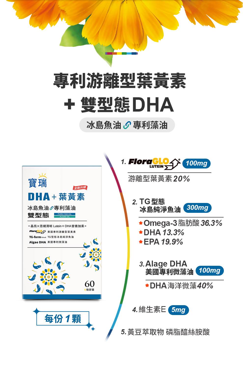 寶瑞DHA＋葉黃素（雙型態）60顆