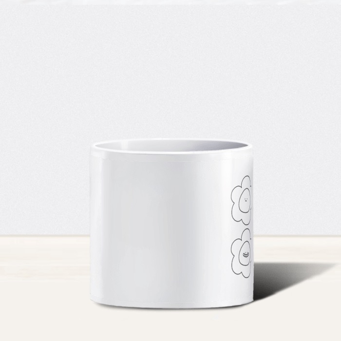 那隻水母｜黑白水母花陶瓷杯_咖啡杯, 175ml