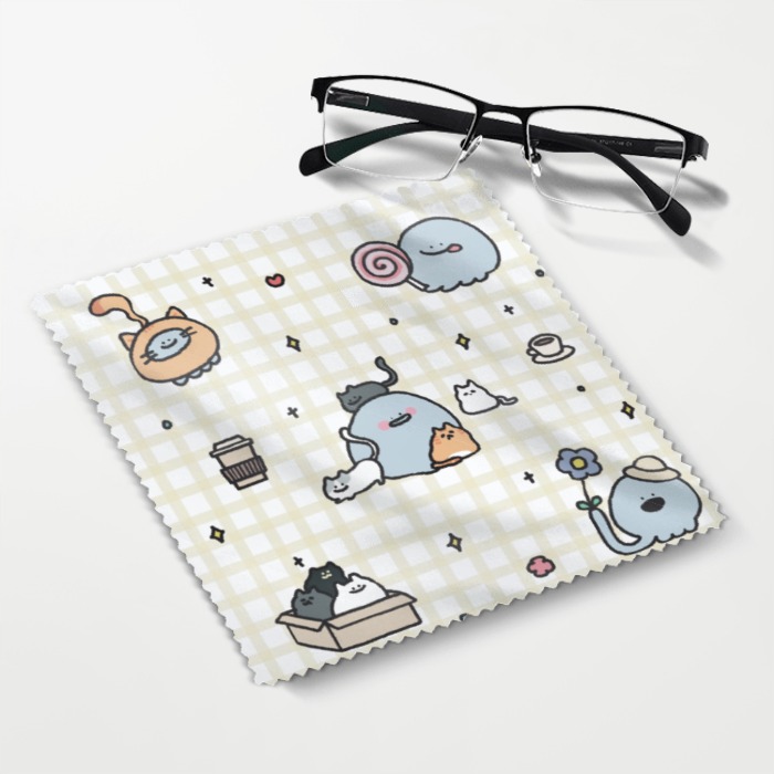 那隻水母｜水母和貓咪_眼鏡布