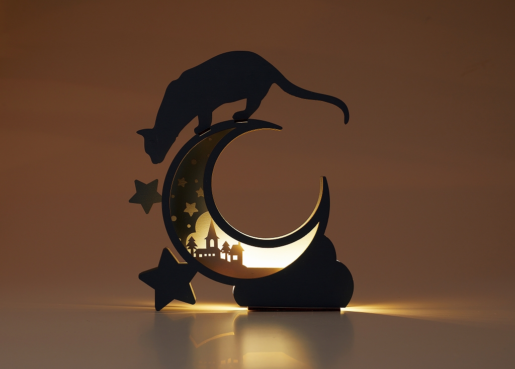 【SETO CRAFT】3D 木製 DIY 貓形氛圍小夜燈