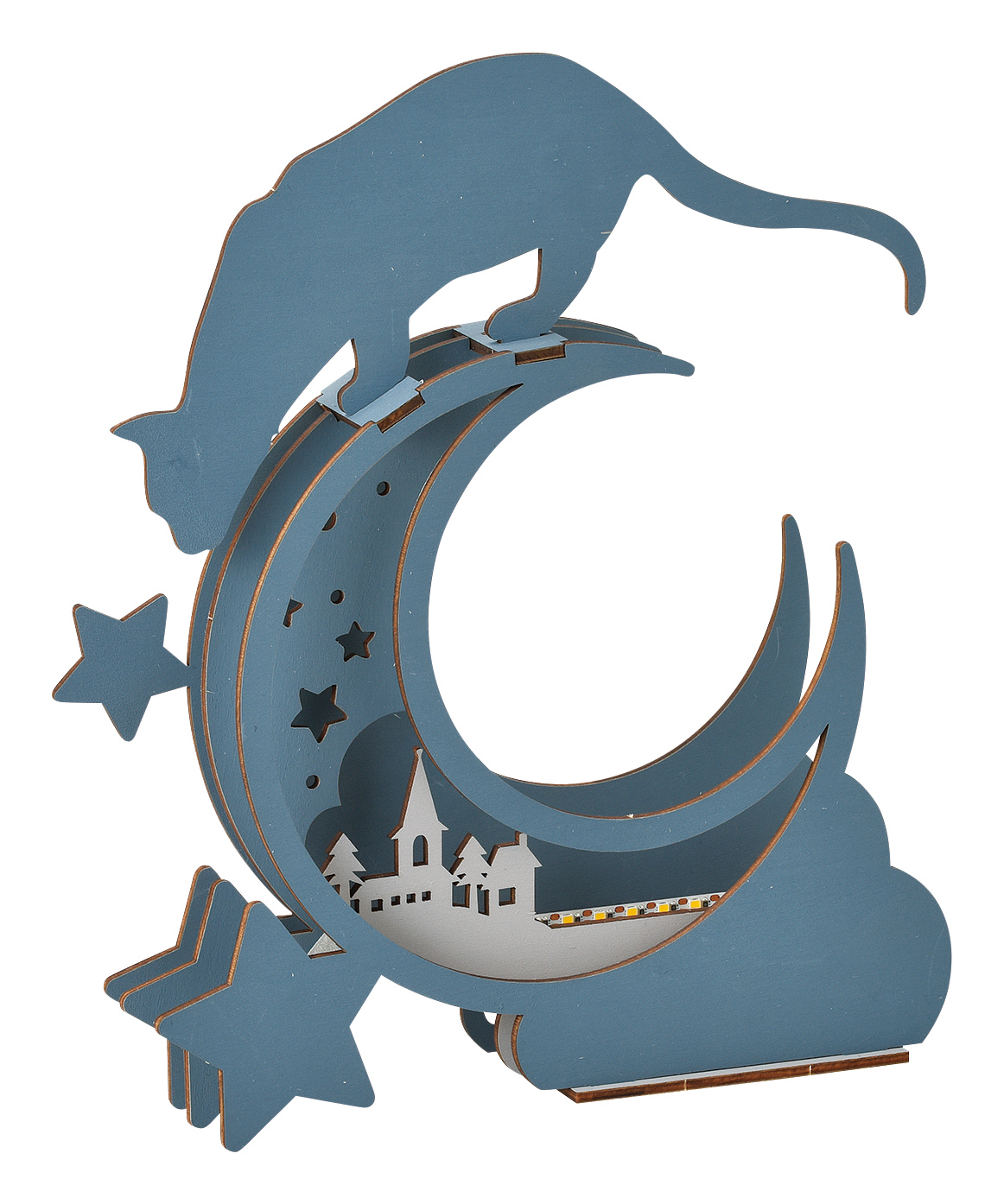 【SETO CRAFT】3D 木製 DIY 貓形氛圍小夜燈