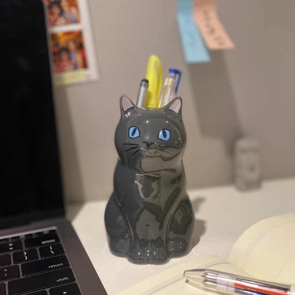 【SETO CRAFT】貓咪造型花器/筆座 3入組