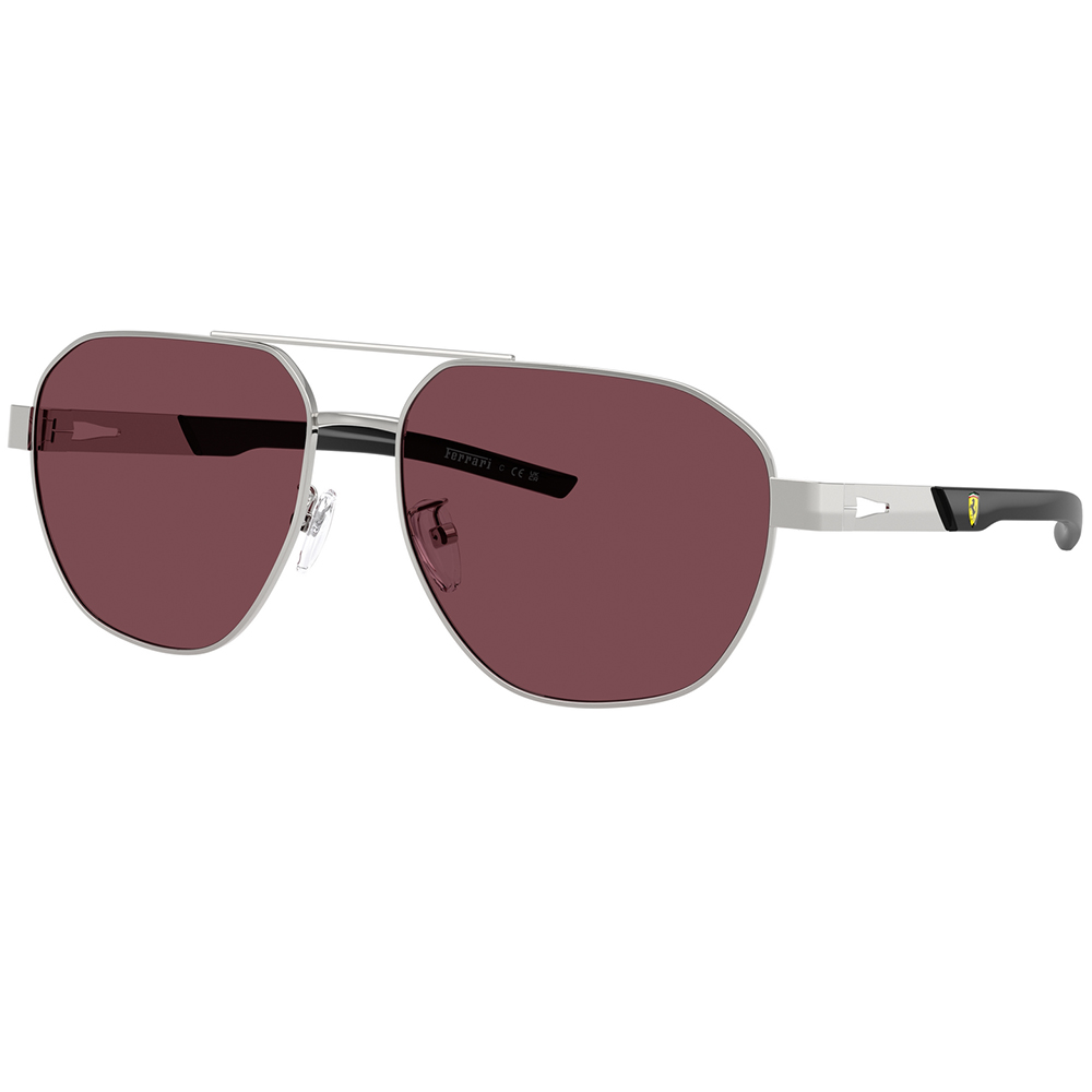 Ferrari法拉利 | 銀韌曜紅飛官框太陽眼鏡 | 銀X紅