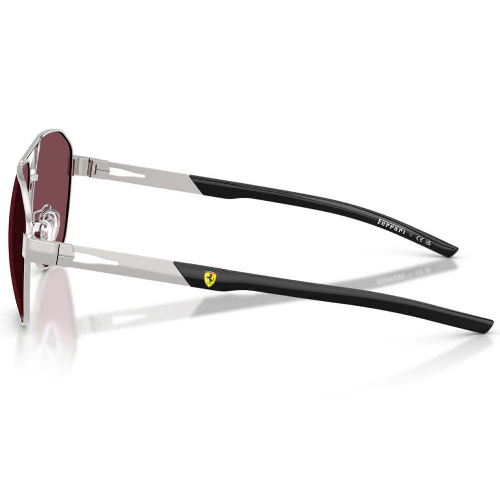 Ferrari法拉利 | 銀韌曜紅飛官框太陽眼鏡 | 銀X紅
