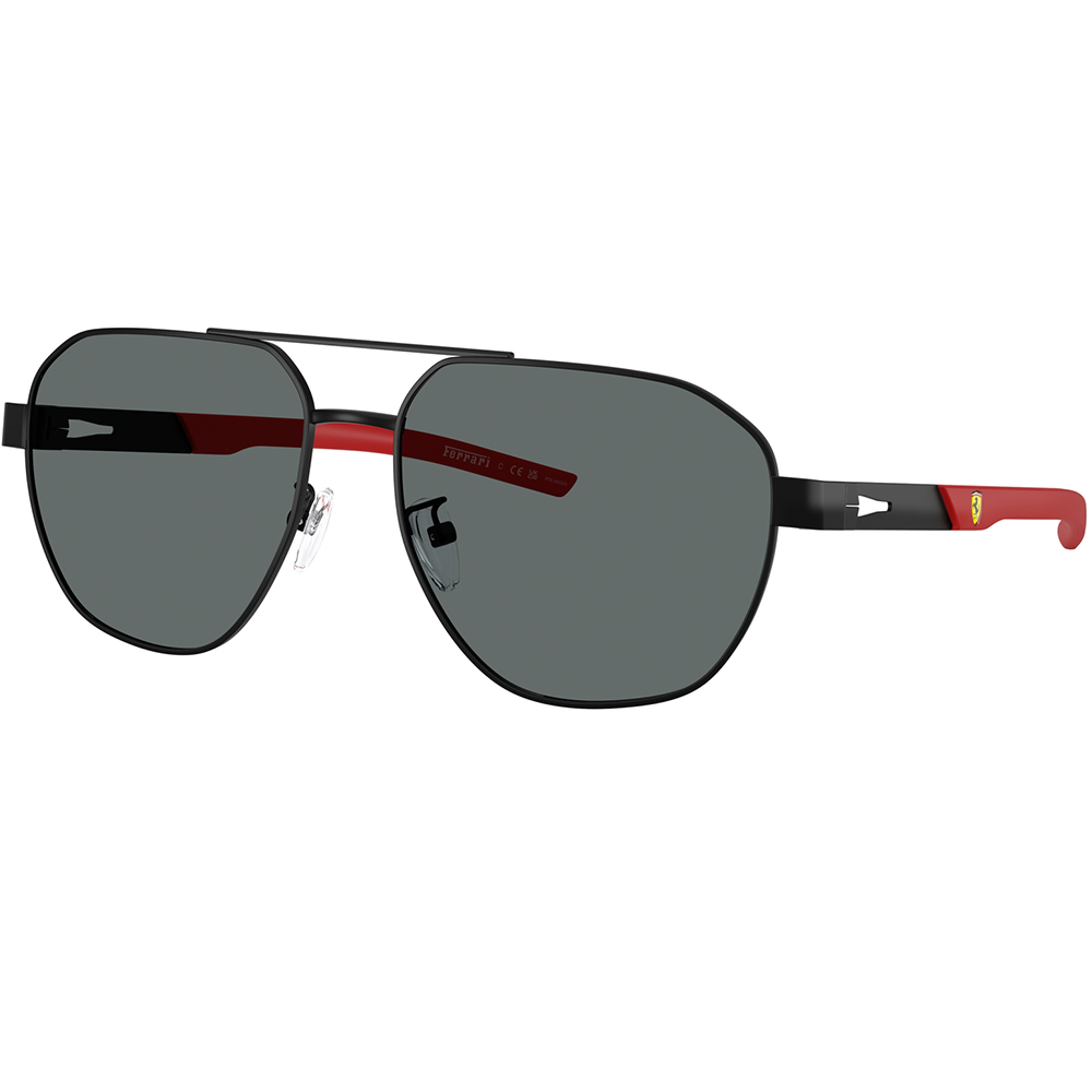Ferrari法拉利 | 黑紅配飛官框太陽眼鏡 | 黑X紅