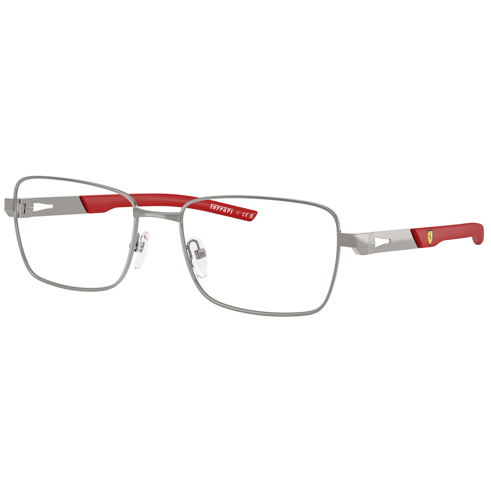 Ferrari法拉利 | 熠然流線長方框眼鏡 | 科技銀X紅