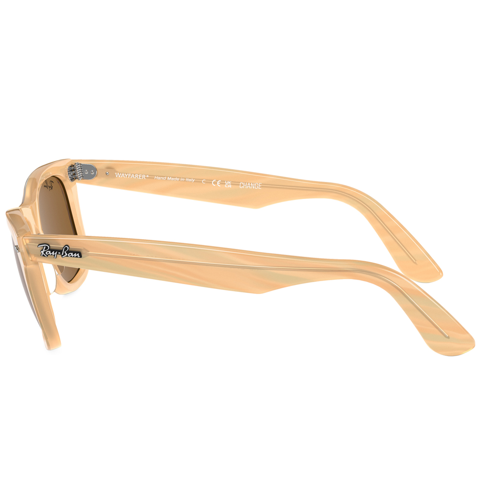 Ray Ban l 極點可變色方框太陽眼鏡 | 條紋透橙