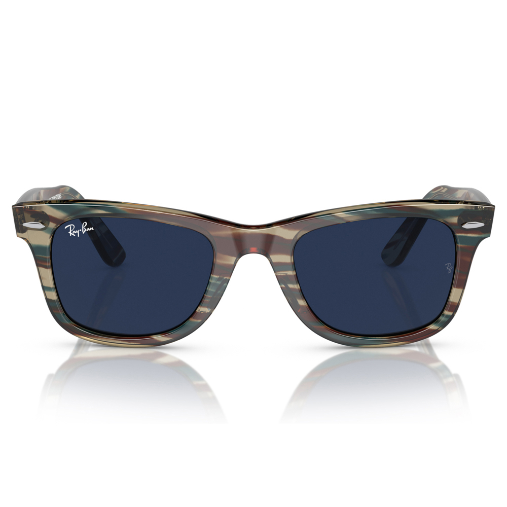 Ray Ban l 鋒芒可變色方框太陽眼鏡 | 條紋棕