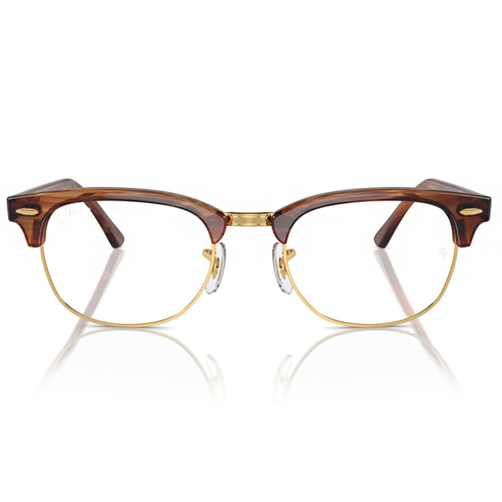 Ray Ban | 典藏眉框眼鏡 | 條紋咖
