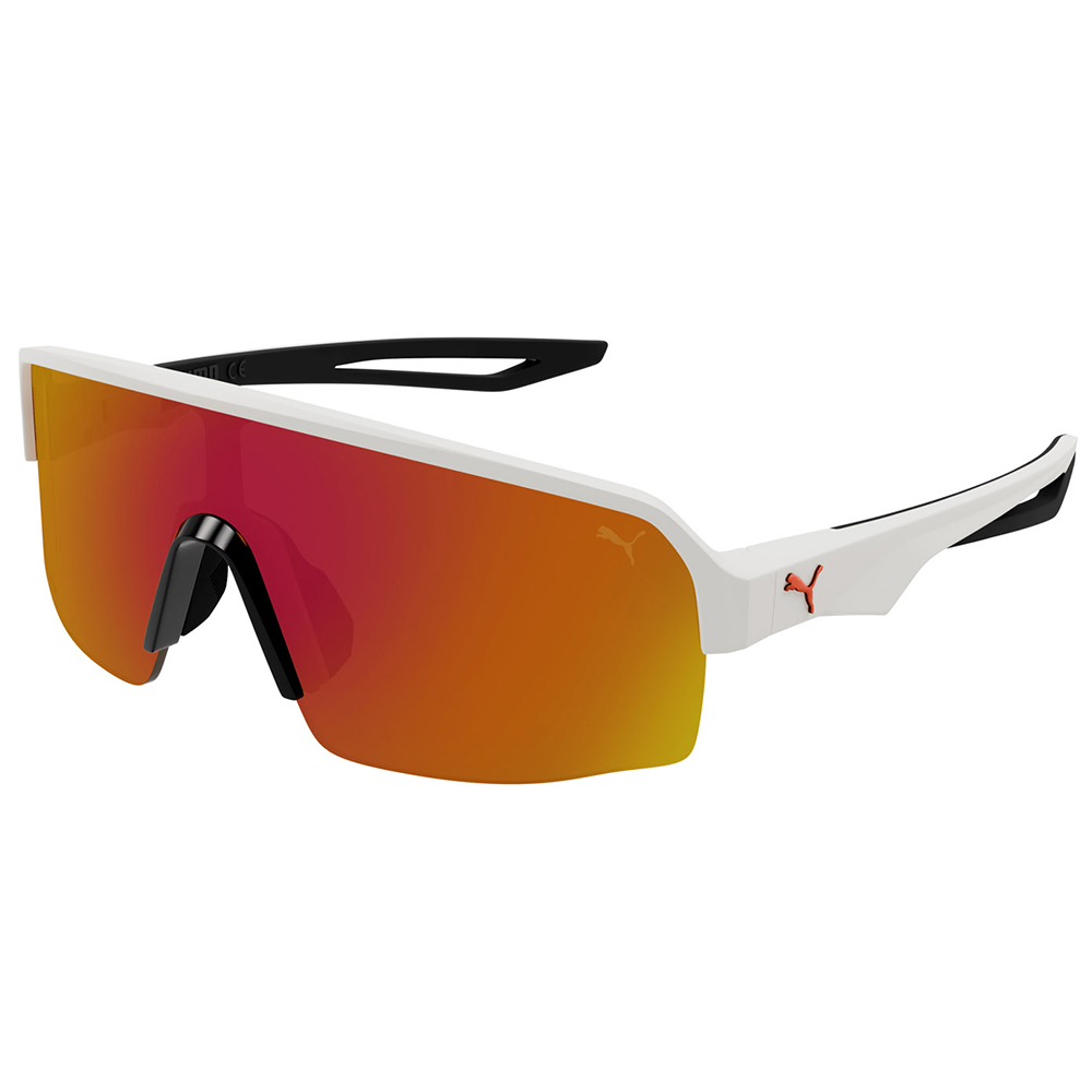 PUMA | 競速棱角護眼框太陽眼鏡 | 競速白