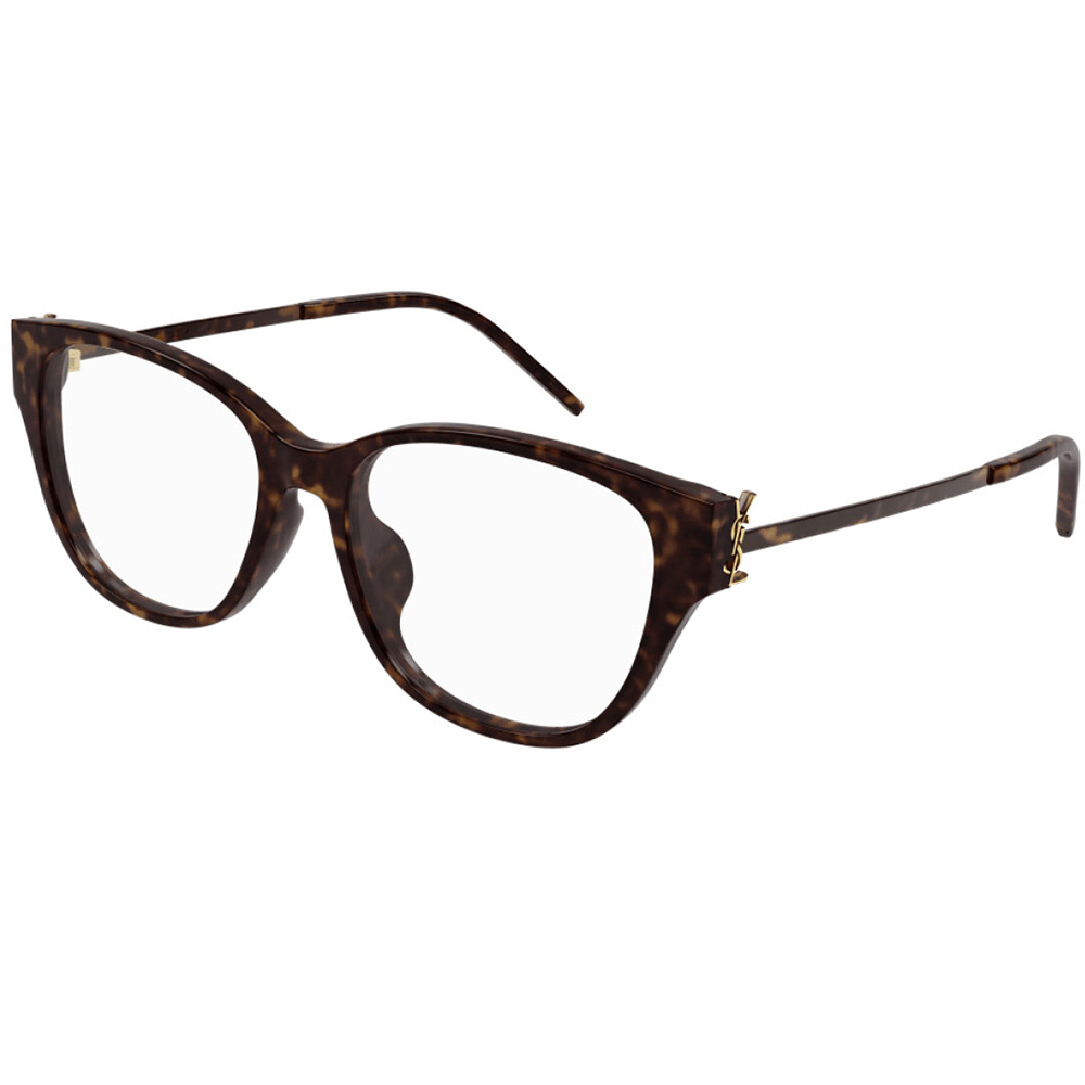 YSL | 經典標誌細邊方框眼鏡 | 琥珀棕