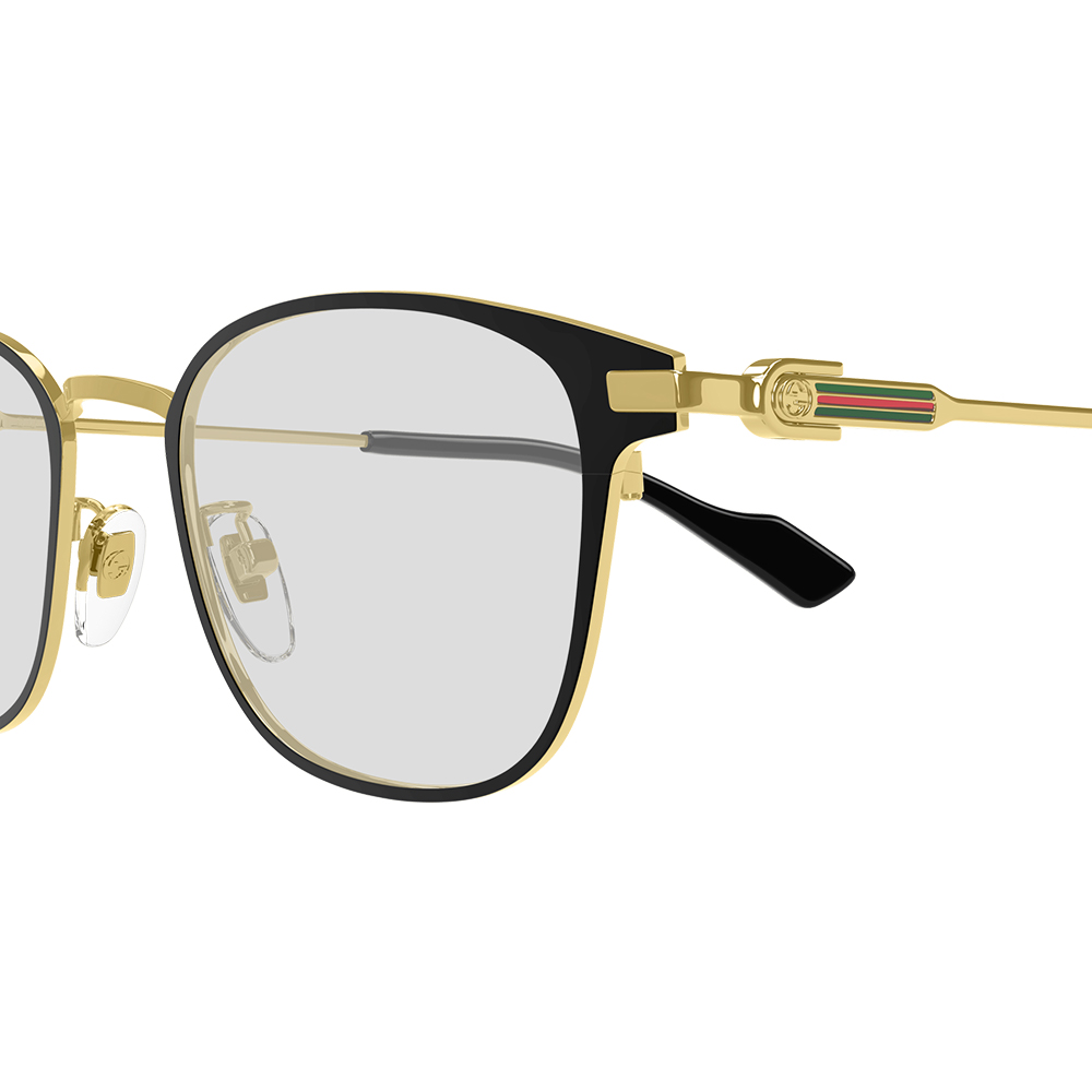 GUCCI | 光耀傳奇方框眼鏡 | 黑X金