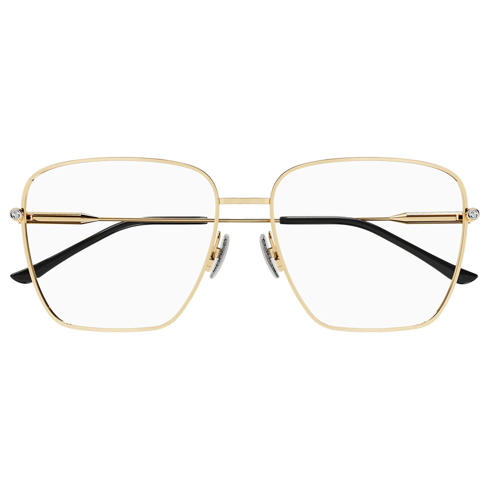GUCCI | 經典流光方框眼鏡 | 紳士金
