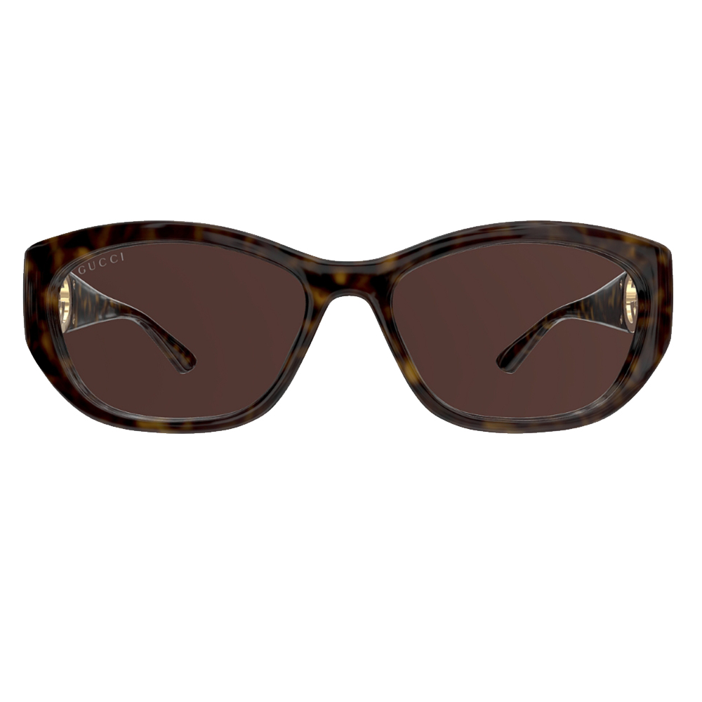 GUCCI | 奢雅迷光LOGO款貓眼框太陽眼鏡 | 琥珀棕