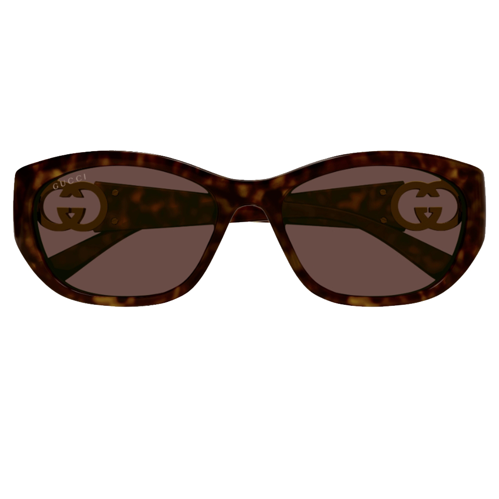 GUCCI | 奢雅迷光LOGO款貓眼框太陽眼鏡 | 琥珀棕