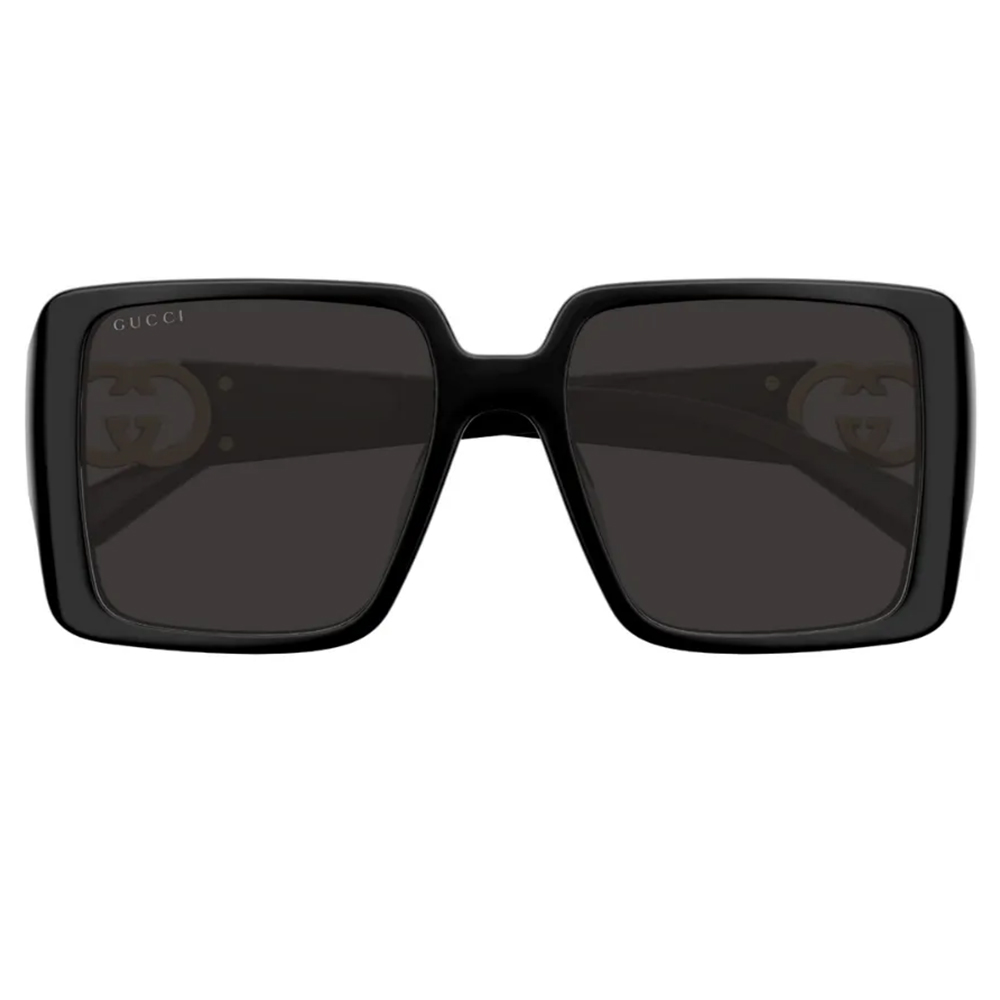 GUCCI | 都會雅痕方框太陽眼鏡 | 簡約黑