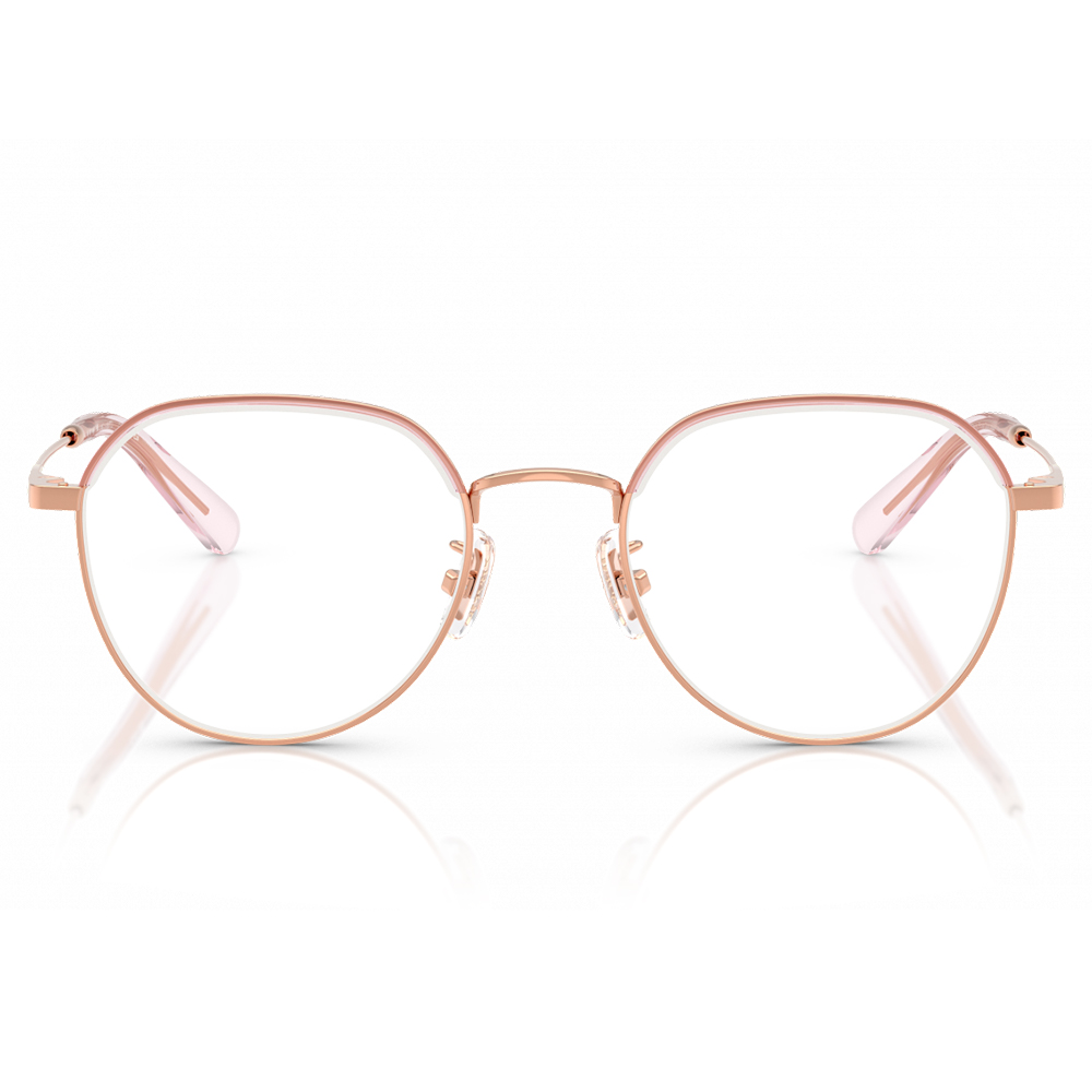 COACH | 杏粉流光多邊框眼鏡 | 淺杏粉