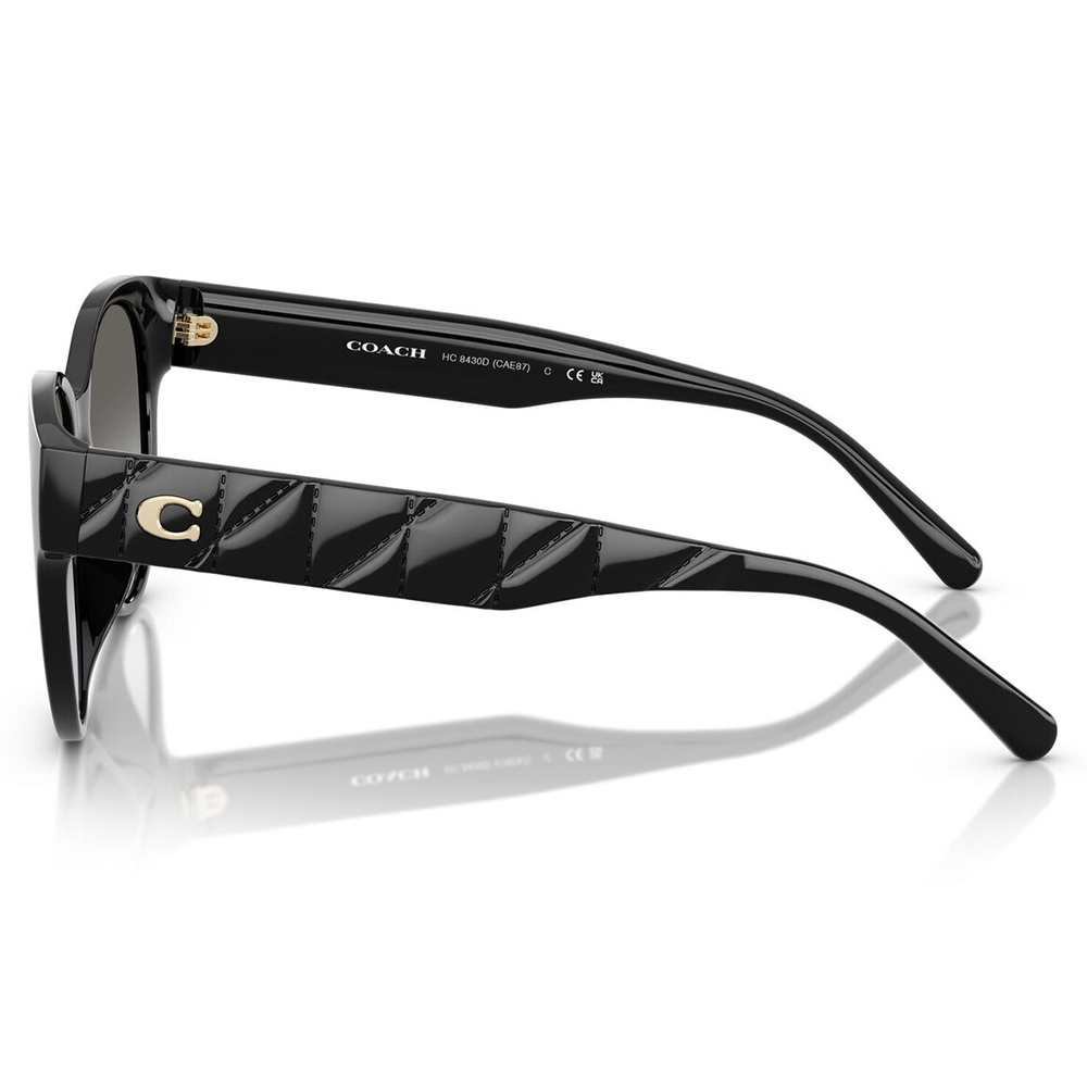 COACH | 雅致態度圓框太陽眼鏡 | 光澤黑