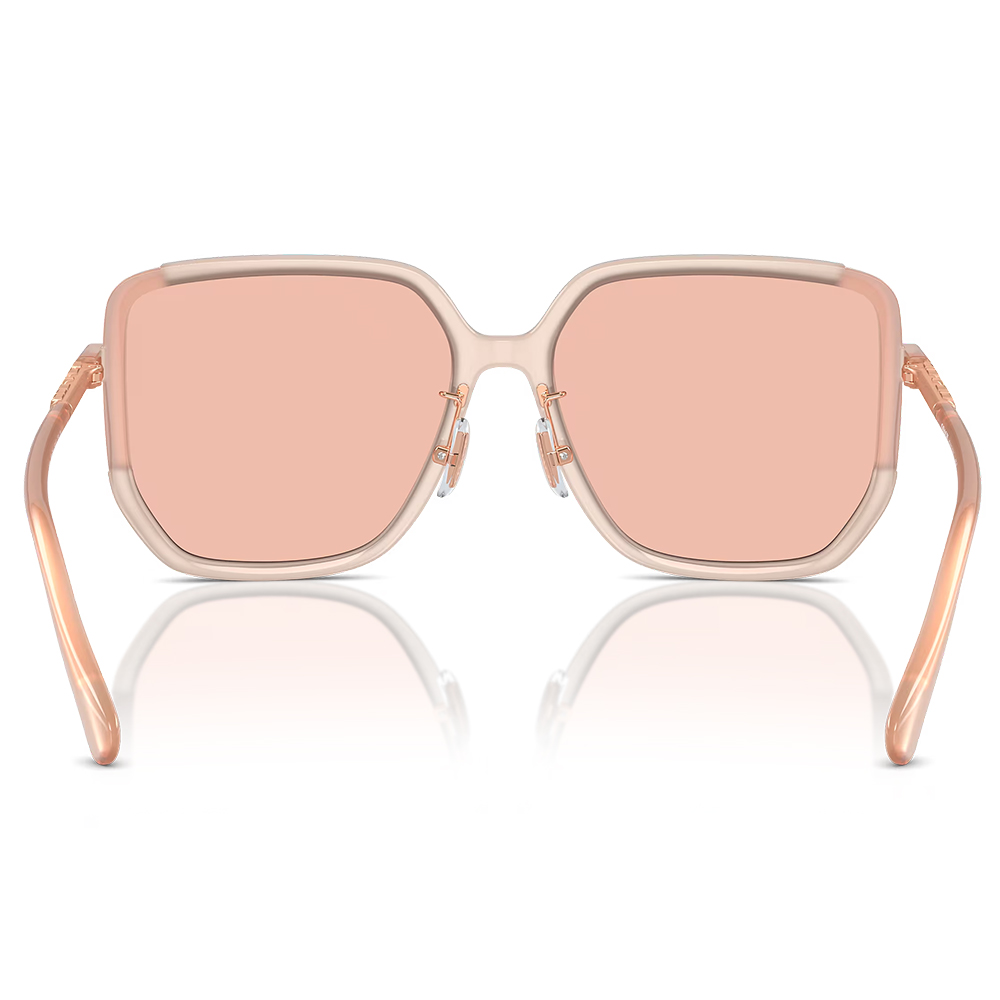 COACH | 玫瑰晨露多邊框太陽眼鏡 | 裸粉