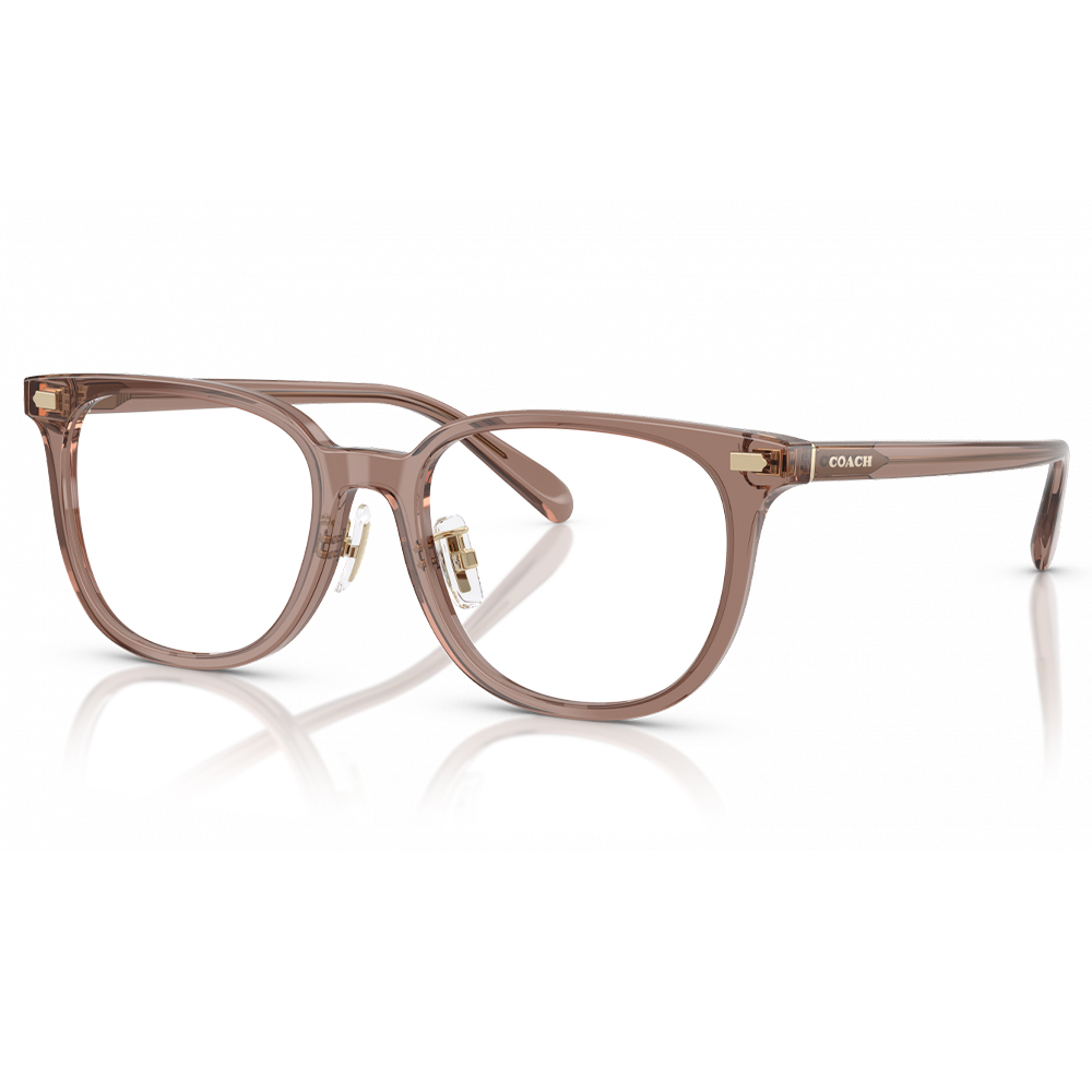 COACH | 極簡輪廓方框眼鏡 | 琉璃棕