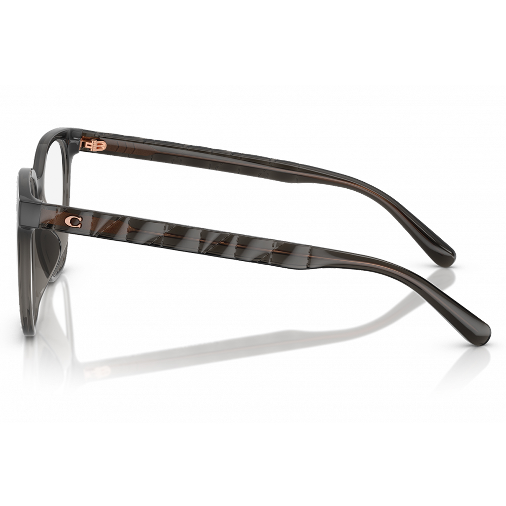 COACH | 緞影斜紋方框眼鏡 | 深霧灰