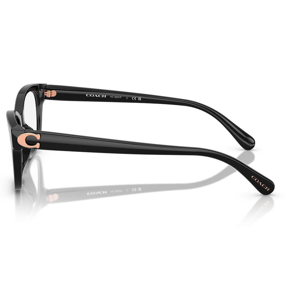 COACH | 立體經典LOGO方框眼鏡  | 經典黑