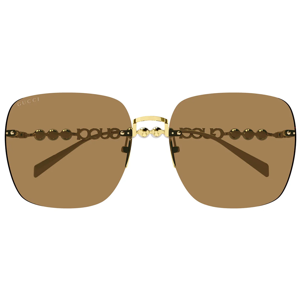 GUCCI | 珠光序曲大方框太陽眼鏡 | 暮光金