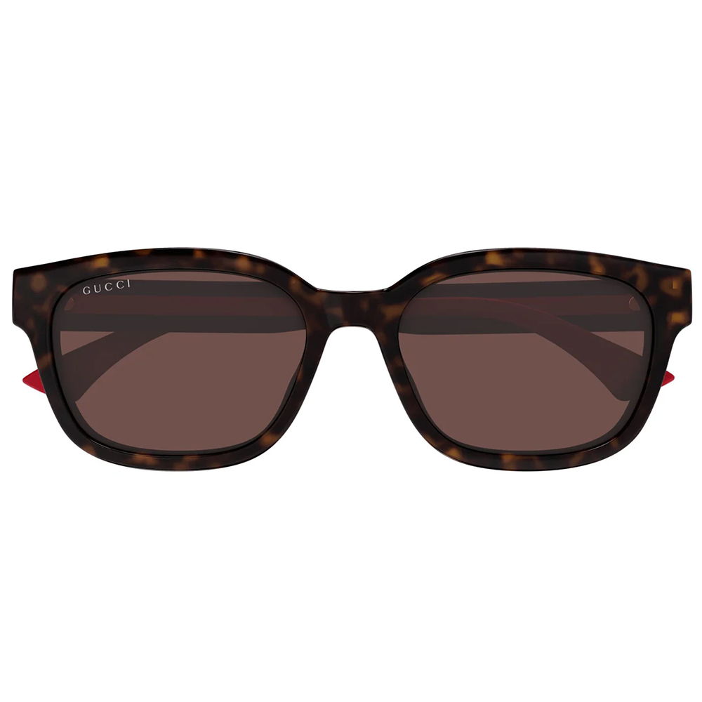 GUCCI | 雋永映像方框太陽眼鏡 | 琥珀棕X藍紅