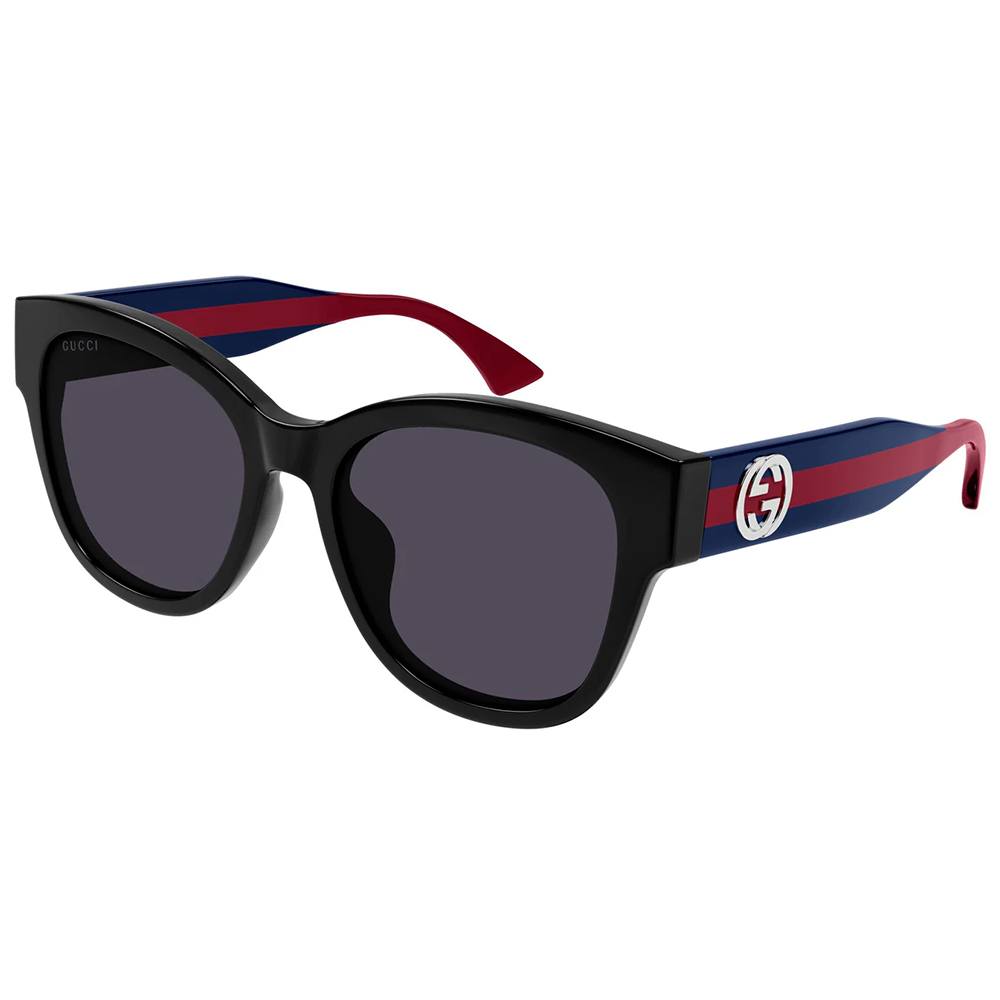 GUCCI | 義光時刻波士頓框太陽眼鏡 | 黑X藍紅