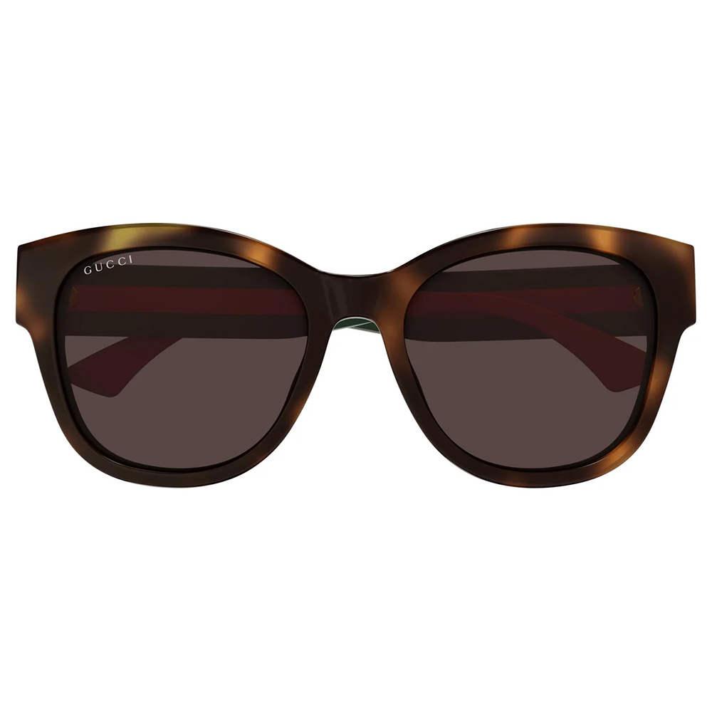GUCCI | 義光時刻波士頓框太陽眼鏡 | 玳瑁棕X經典紅綠