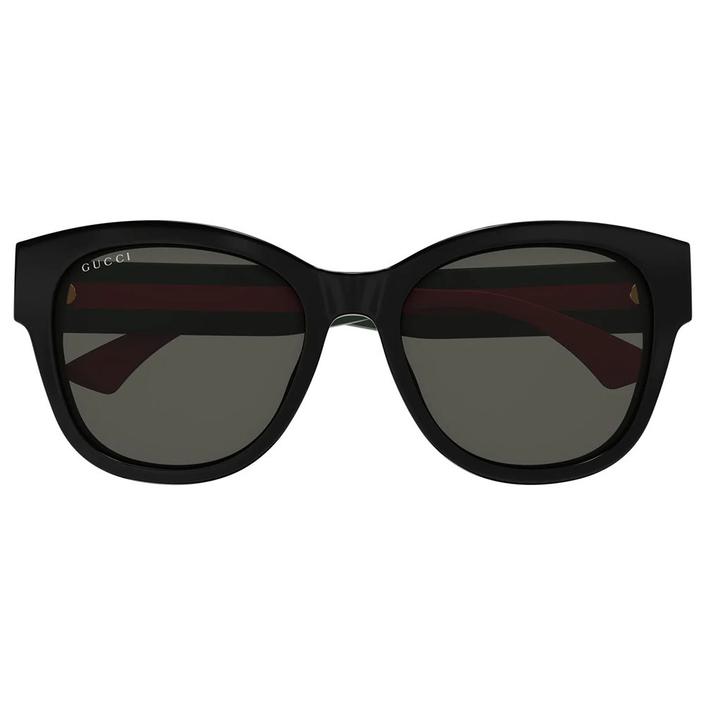 GUCCI | 義光時刻波士頓框太陽眼鏡 | 黑X經典紅綠