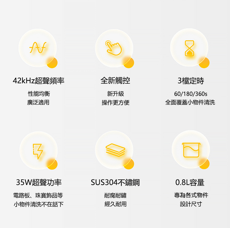 美國 EIWEI｜ 觸控雙模式超聲波清洗機