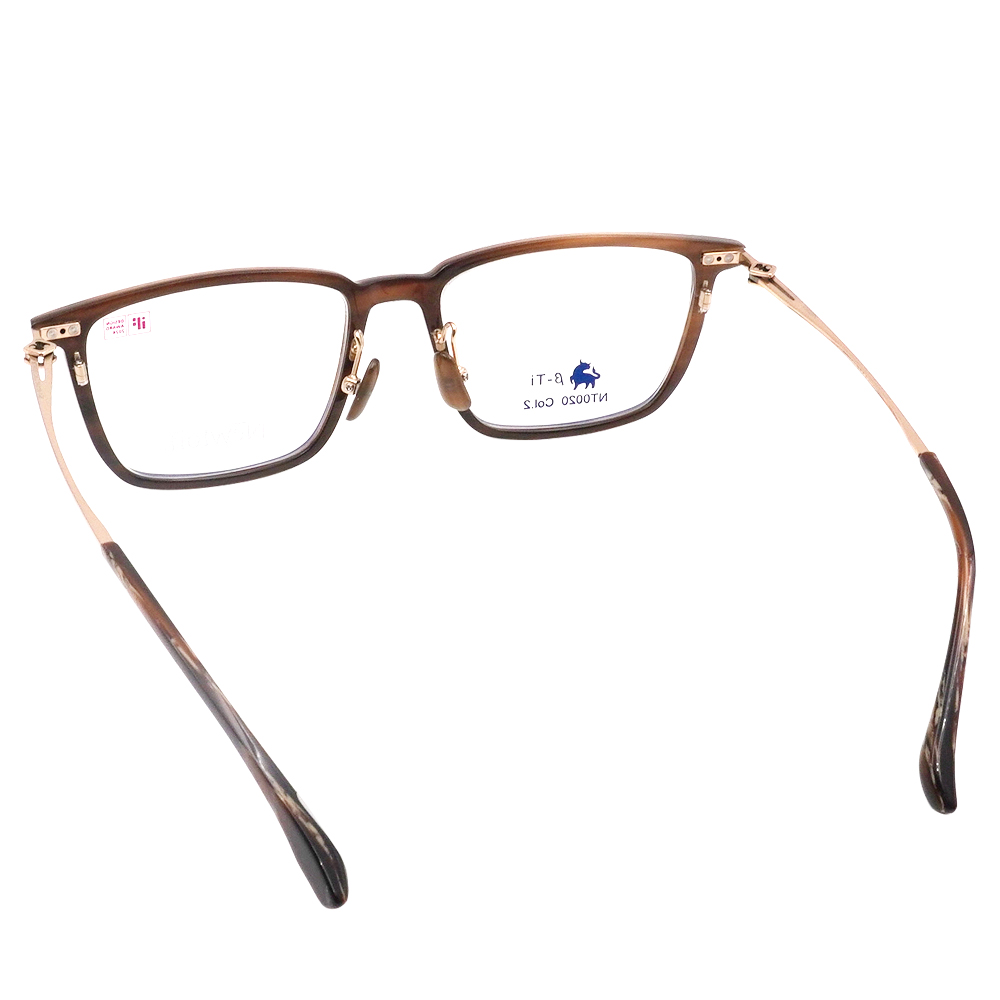 NEWTON︱溫潤匠氣 長方框眼鏡︱茶晶咖