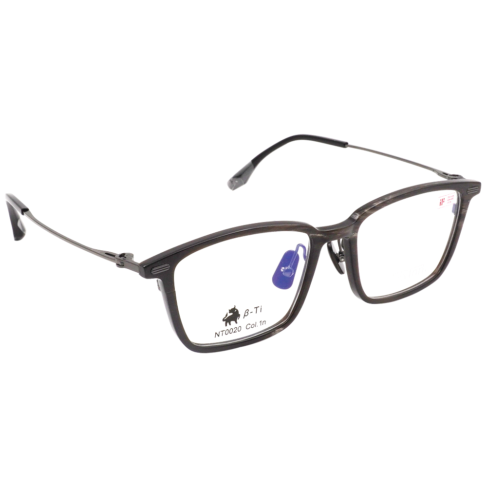 NEWTON︱溫潤匠氣 長方框眼鏡︱琥亮咖