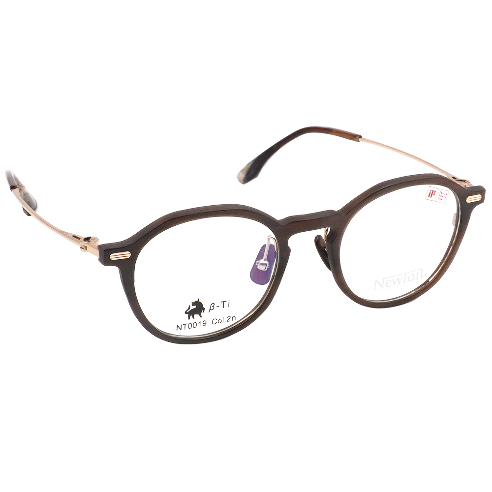 NEWTON︱深邃靜美 圓框眼鏡︱亮岩咖