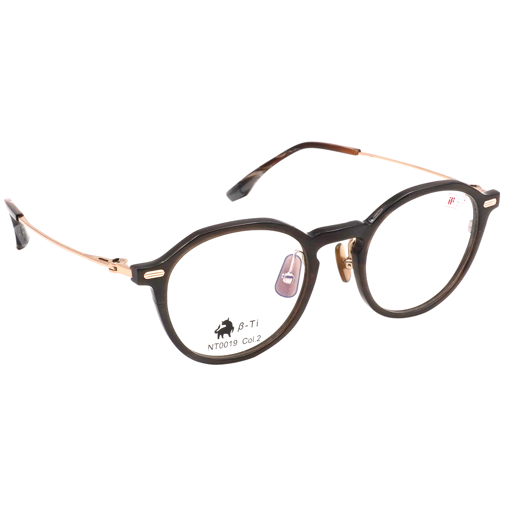 NEWTON︱深邃靜美 圓框眼鏡︱沉木咖