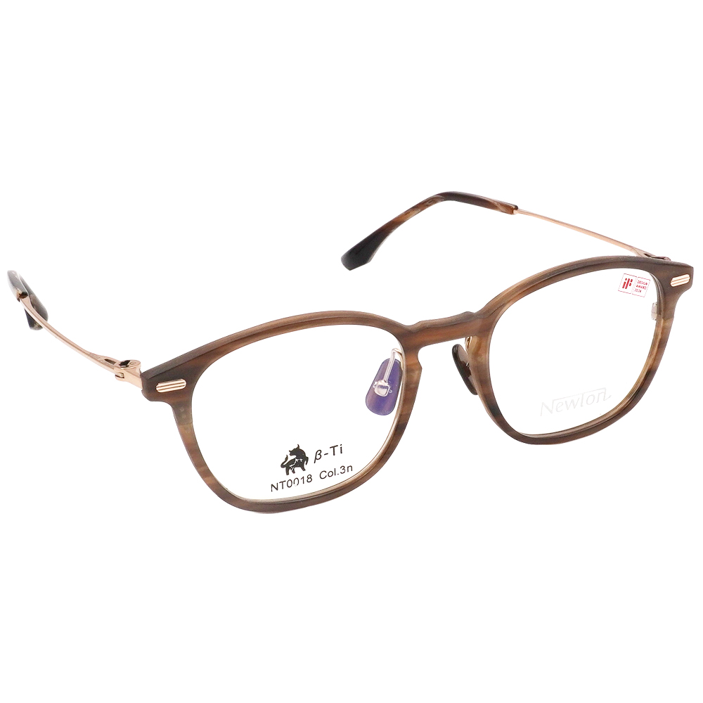 NEWTON︱沉穩簡奢 方框眼鏡︱淺雅棕