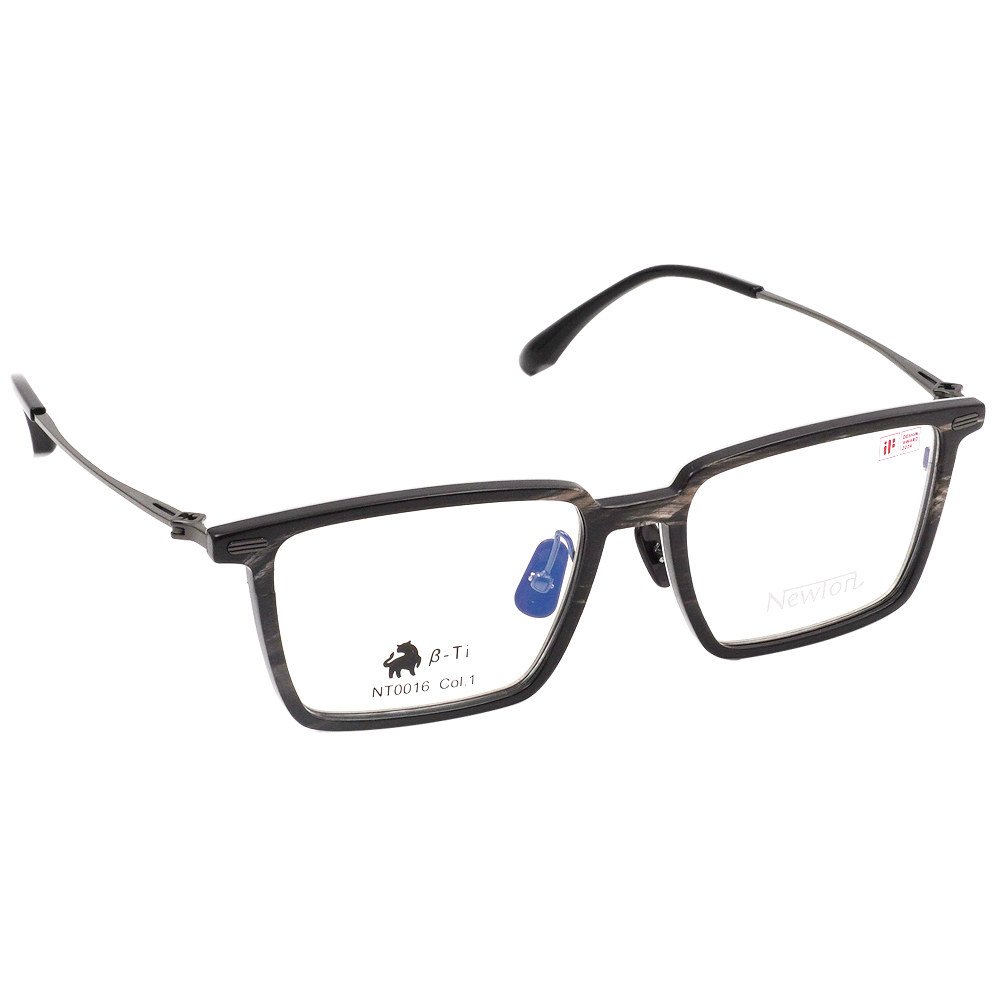 NEWTON︱穩雅風範 長方框眼鏡︱漾紋咖