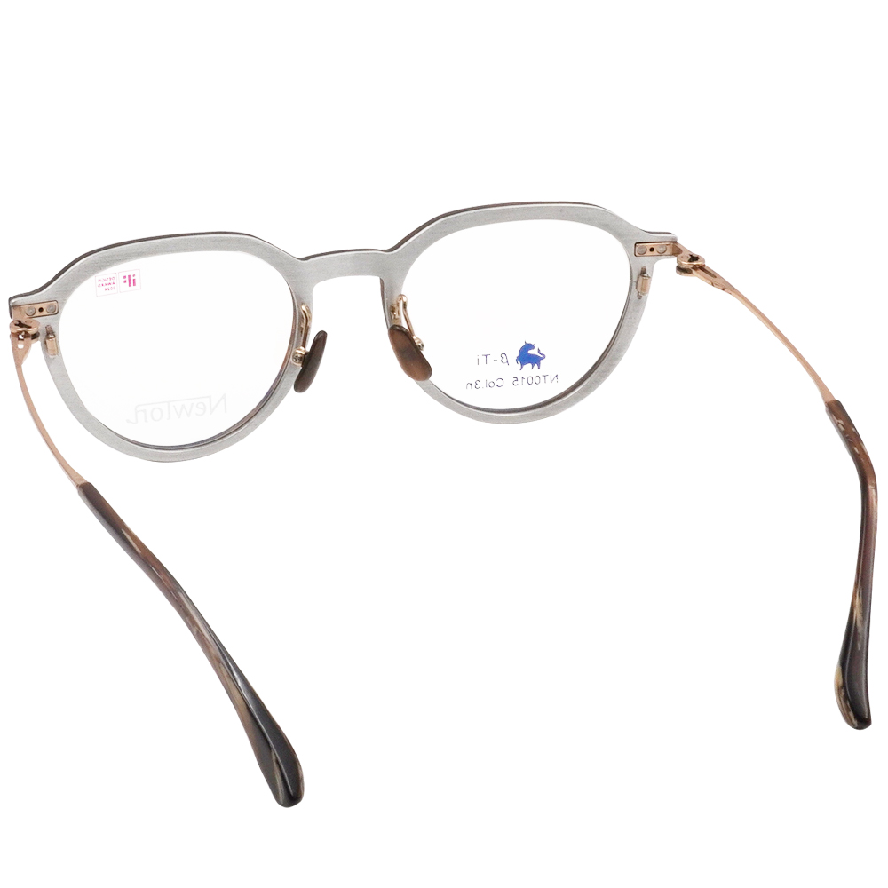 NEWTON︱質感流線 波士頓框眼鏡︱焙霧棕