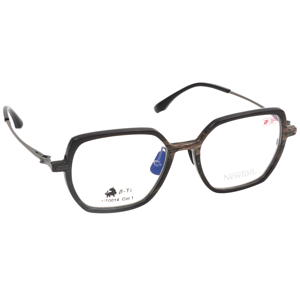 NEWTON︱質樸雅匠 大方框眼鏡︱流紋亮棕